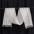 thumbnail image 5 of 2X Elegant Cream Crochet Lace Macrame Table Runner with Tassels for Rustic Wedding Decoration and F, 5 of 5