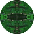thumbnail image 1 of Ahgly Company Indoor Round Patterned Green Area Rugs, 3' Round, 1 of 6