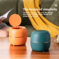 thumbnail image 3 of OUSITAID Trash Can  Storage Bucket Office Desktop Waste Bin Plastic Kitchen Garbage Organizer with Lid  Orange, 3 of 10