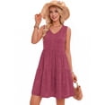 thumbnail image 3 of MOYIKO Summer Dresses for Women Casual V Neck Sleeveless Sundresses Beach Vacation Tank Short Dress with Pockets, 3 of 7