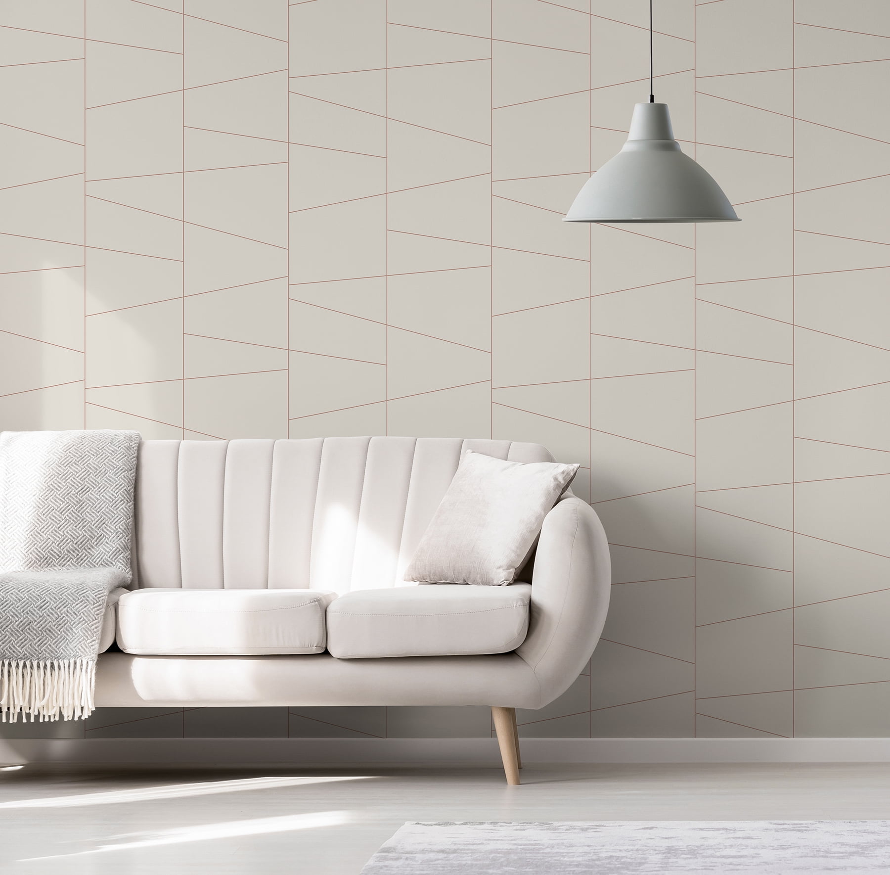 Brewster Fairmont Eggshell Deco Fracture Wallpaper