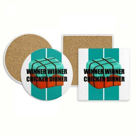 

Winner Winner Chicken Winner Coaster Cup Mug Holder Absorbent Stone Cork Base Set