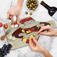 thumbnail image 4 of Alice in Wonderland Cutting Board, Queen Cards Playing Alice Character in Fictional Print, Decorative Tempered Glass Cutting and Serving Board, Wine Bottle Shape, Red Brown Ecru, by Ambesonne, 4 of 5