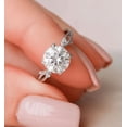thumbnail image 3 of Blue Jewelry 2 Ct Round Cut Diamond Rings for Gifts - 14K White Gold Plated Rings - Engagement Twisted Shank Overlapped Diamond Rings - Simple Engagement Wedding Ring - Causal Office Wear Rings, 3 of 8