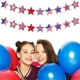 thumbnail image 5 of Patriotism Bunting Banner ,117" Red White Blue Star Paper Garland, Pre-Assembled Hanging Decoration for 4th of July & Memorial Day Parties, 5 of 6
