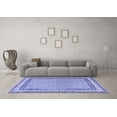 thumbnail image 3 of Ahgly Company Machine Washable Indoor Rectangle Persian Blue Traditional Area Rugs, 2' x 3', 3 of 4