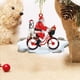 thumbnail image 4 of Santa Claus Christmas Pendant Acrylic Puppy Doll Bicycle Christmas Tree Hanging Suit, 4 of 6