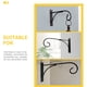 thumbnail image 3 of BRIGHTFUFU Cesta de flores montadas en la pared Gancho de arte de hierro planta colgante de colgantes, 3 of 7