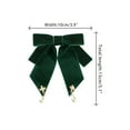 thumbnail image 2 of INSPIRE CHIC Women's Retro Velvet Ribbon Bow Tie Brooch Necktie Pre-Tied Big Bowknot Brooch Pin, 2 of 5