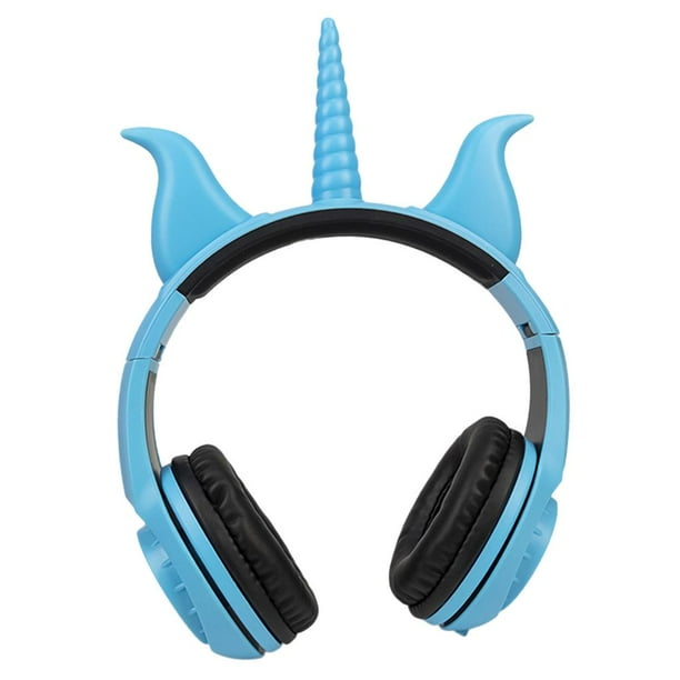 Auriculares de 3,5 mm, auriculares para sobre las , cancelación de ruido, orejeras suaves para PC, teléfonos inteligentes, tabletas, com Azul