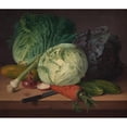 thumbnail image 2 of Johannes Ludvig Camradt 17x15 Black Ornate Wood Framed Double Matted Museum Art Print Titled - Kitchen Herbs (1823), 2 of 5