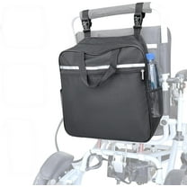 WEYRAL Large Wheelchair Bag - Hanging Storage Backpack for Wheelchairs, Wheelchair Accessories with Adjustable Straps, Black