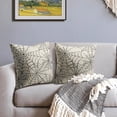 thumbnail image 3 of Cream Halloween Spiderweb Pillow Covers 18x18 Set of 2 Black Web Outdoor Decorative Throw Pillows Halloween Scary Themed Farmhouse Pillowcases Linen Cushion Case Decor for Home Sofa Couch Bed, 3 of 6