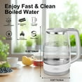 thumbnail image 2 of Temperature Control Electric Kettle, 1.7L Glass Kettle 1700W Water Boilter with Keep Warm Function, Auto Shut-Off and Boil-Dry Protection, LED Indicator BPA Free, 2 of 9