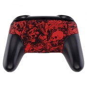 Red Skulls Switch Pro Wireless Custom Controller Soft Touch Finish Unique Design