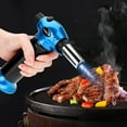 thumbnail image 2 of Adjustable Flame Refillable Butane Torch Cigar Lighter for Culinary Outdoor BBQ Soldering(Blue), 2 of 8