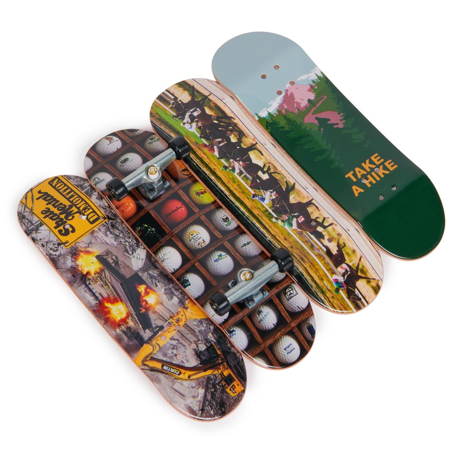 Tech Deck, Ultra DLX Fingerboard 4-Pack, Skate Mental, Collectible and Customizable Mini Skateboards, Kids Toys for Ages 6 and up