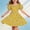 Yellow, variant on Amidoa Girl Dresses Twirl Short Sleeve Skater A-Line Dress Summer Casual Sundress for Kids Yellow Size 12