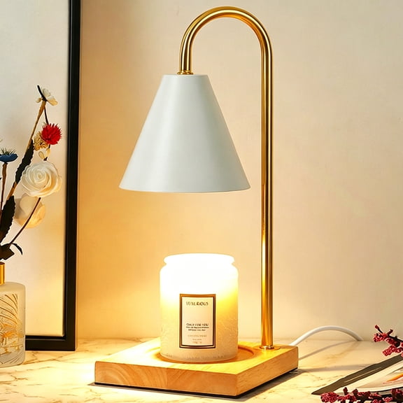 Hyindoor Candle Warmer Lamp Wax Melt Warmer for Scented Wax with 2 GU10 Bulbs, Birthday Gifts for Women, Mom Gifts Idea  (White)