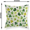 thumbnail image 6 of ST Patricks Day Pillow Covers 18x18 Set of 2, ST Patricks Day Decorations Green Shamrocks Throw Pillows Outdoor Lucky Clover Decor Cushion Case Decorations for Home Couch Sofa, 6 of 6