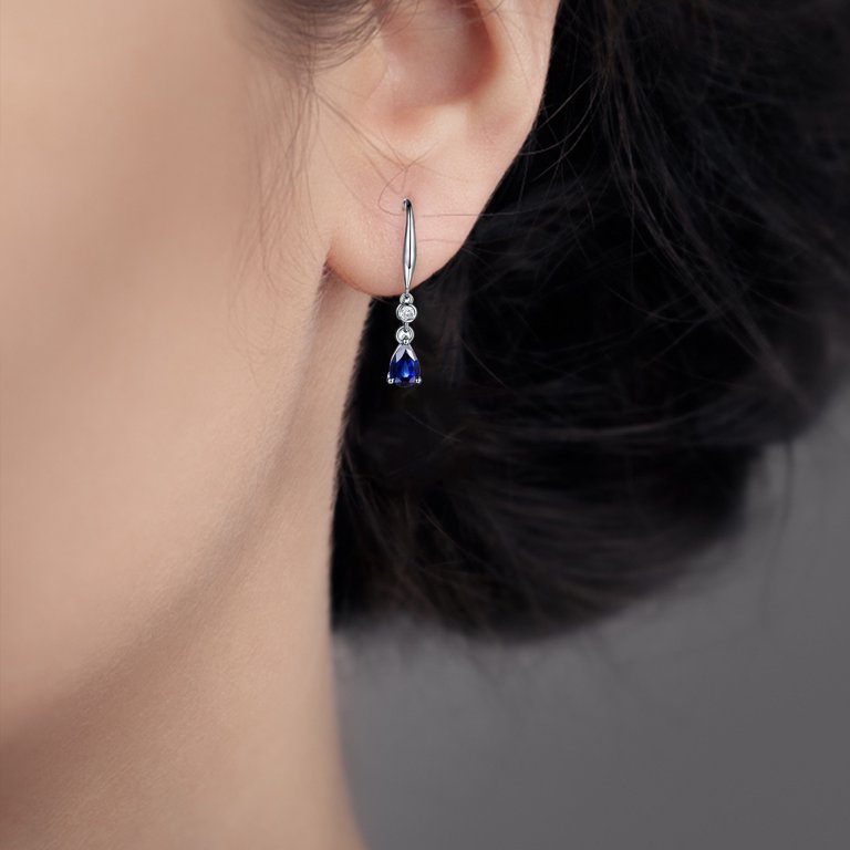 KI-8jcuD Earrings Silver Stud Fashion Diamond Gem Drop