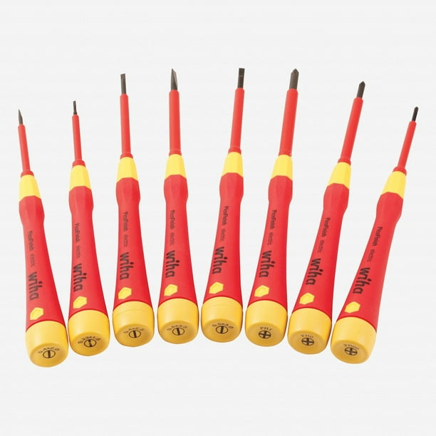 WIHA TOOLS 32088 Insulated Screwdriver Set,8 pcs