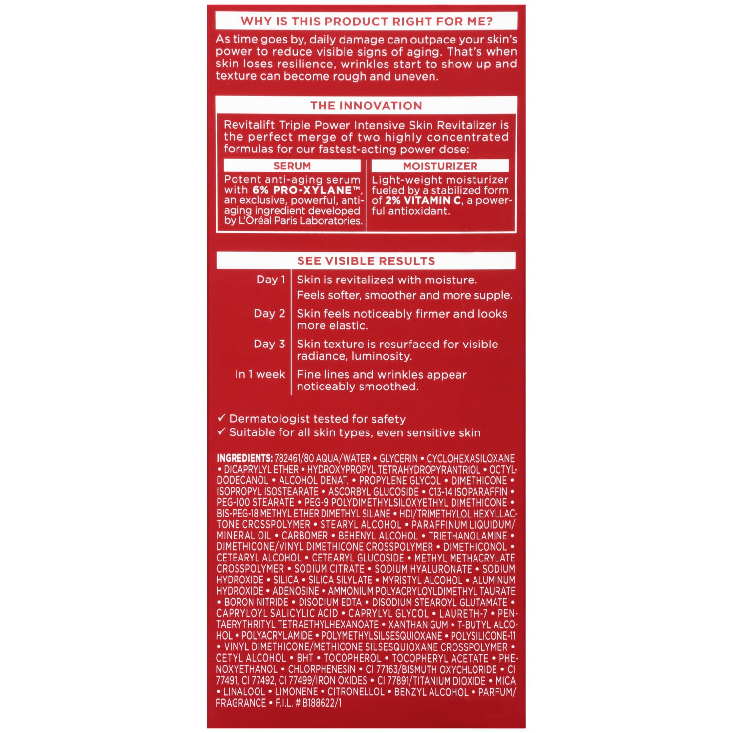 revitalift intensive moisturizer