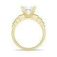 thumbnail image 6 of ESTE ORIGIN 4Ct Princess Cut Lab-Grown Diamond Engagement Ring Set - Bridal Wedding Ring Set with Eternity Band 14K Yellow Gold US 5.5, 6 of 9
