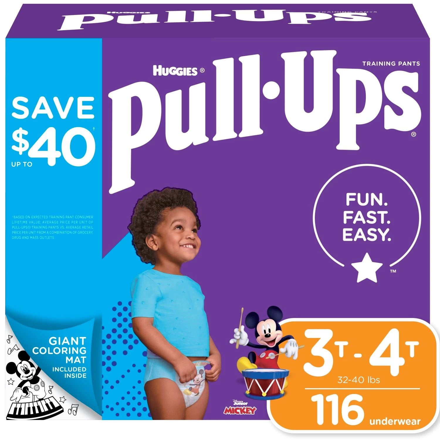 Huggies Pull-Ups Learning Designs Training Pants for Boys Size 3T-4T, 116 ct