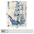 thumbnail image 4 of Vintage Nautical Fleece Throw Blanket Old Sailboat Anchor Plush Blanket Marine Ocean Themed Fuzzy Blanket and Throws Sea Shell Starfish Fluffy Sherpa Blanket Throw, 4 of 6