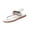 White, variant on Women's Fashionable Casual Summer Bohemian Style Beaded Elastic Flat Shoes Brown 9