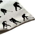 thumbnail image 5 of Silhouettes Hockey Players Pillow Cover Farmhouse Sport ice Skating Man Winter Decorations Cushion Case for Sofa Couch Cotton Linen 12x20 Inches, 5 of 6