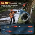 thumbnail image 6 of RELOIVE 2-in-1 Cordless Pole Saw & 6"&8" Mini Chainsaw with, 5.7-7.9FT Telescoping Branch Cutter with 2PCS 4000mAh Batteries and a Charger, Brushless Electric Pole Saw for Tree Trimming, Wood Cutting, 6 of 13