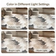 thumbnail image 7 of ODIKA 9'x12' Washable Area Rug Beige Transitional Ivory Effect Geometric Contemporary Abstract for Great Room, Indoor Concept, Large Living Low Pile, Flatwoven, 7 of 7
