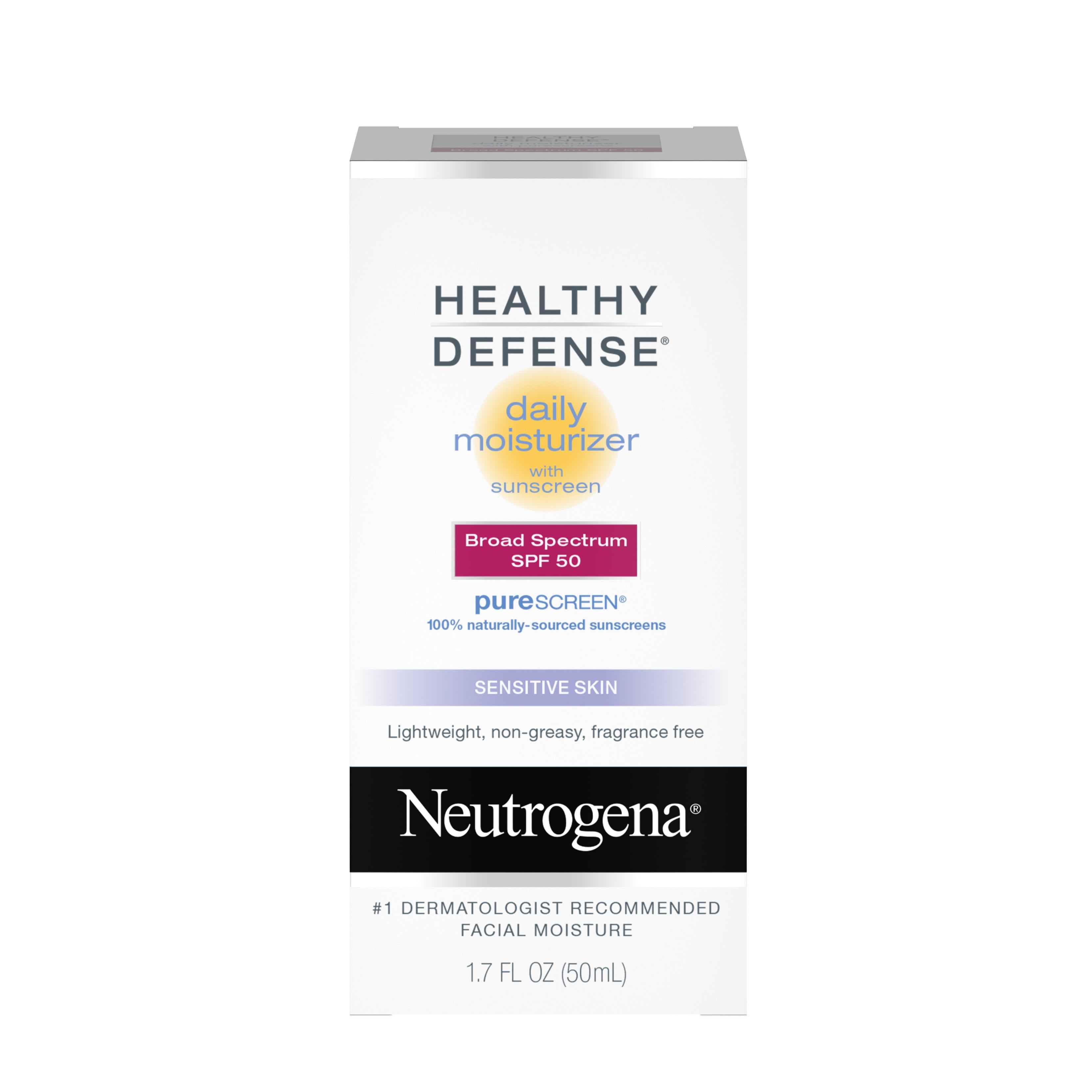 Neutrogena Healthy Defense Sensitive Moisturizer, SPF 50, 1.7 fl. oz
