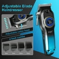 thumbnail image 5 of LQT Hair Clipper For Men, Body Hair Trimmer, Professional Haircutting Tool, Zero Gap Hair Clipper with LED Display, Ideal Gift for Men (Blue), 5 of 7