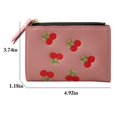 thumbnail image 3 of Lady Wallet Creative Embroidery Cherry Card Pouch Clutch Wallet Card Wallet, 3 of 10