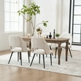 thumbnail image 2 of YOUNIKE Mid-Century Modern Dining Chairs Set of 2, 20.1"W Fabric Kitchen Chairs, Upholstered Armless Chairs with Metal Legs, Beige, 2 of 20