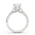 thumbnail image 3 of Nerra Jewel Brilliant 2 Ct Round Cut Diamond Ring - 14K White Gold Plated Solitaire with Accent Ring - Classic Engagement Solitaire with Accent Ring for Women's -Charistmas Gift For Her, 3 of 3
