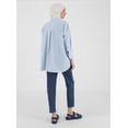 thumbnail image 4 of Poplin Tunic With Side Slit Detail Baby Blue, 4 of 5