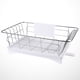 thumbnail image 4 of Escurreplatos de acero inoxidable de una sola capa, organizador de cuencos y soporte para platos de cocina (bandeja blanca), 4 of 7
