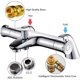 thumbnail image 3 of Grifo de baño con superficie galvanizada, diseño de manija ergonómica para un control perfecto del flujo de agua, manguera de ducha flexible, grifo mezclador de bañera de latón macizo cromado, 3 of 5