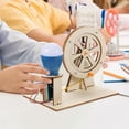 thumbnail image 4 of 2Sets Wood Hand Crank Generator for Kids Educational Activities Electricity Generation, 4 of 8
