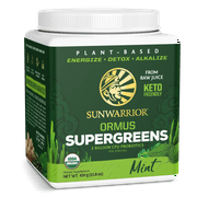 Sunwarrior Ormus Supergreen | Organic Probiotic Powder, Mint, 450g