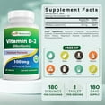 thumbnail image 2 of Best Naturals Vitamin B2 Riboflavin 100 mg 180 Tablets, 2 of 8