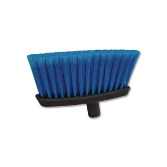 12 in. Duo-Sweep Flagged Light Industrial Broom Head - Blue/Black