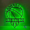 thumbnail image 3 of Shinelab Basketball Metal Wall Art LED Light, Basketball Player Metal Sign, Basketball Lover Gift, Sport Club Metal Wall Decor 3790, 3 of 3