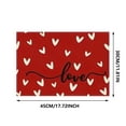 thumbnail image 3 of DAMAI Valentine's Day Red Love Hearts Placemats, 12x18 Inch Wipeable Non-Slip PVC Place Mats, Seasonal Anniversary Holiday Table Mats for Party Kitchen Dining Decoration, 3 of 9