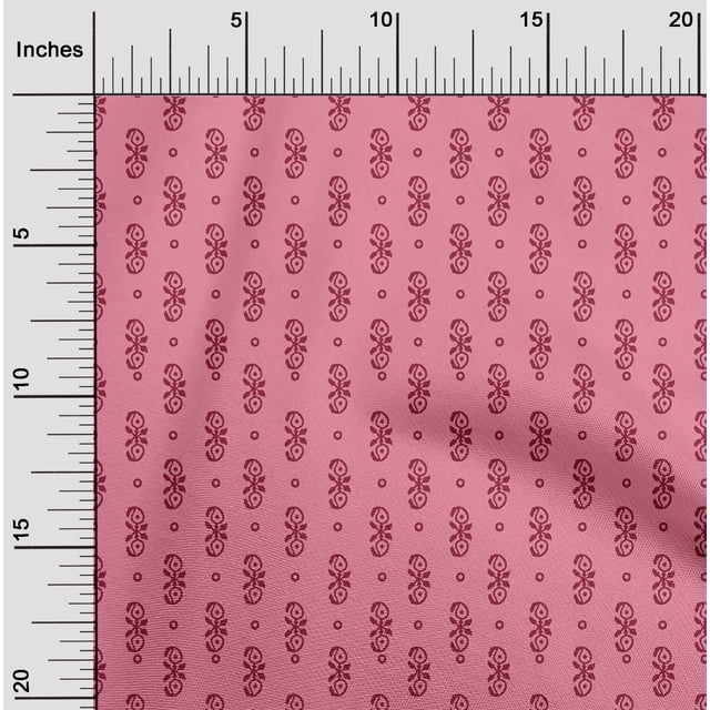 oneOone Cotton Cambric Fabric Circle|Leaves & Paisley Block Printed Craft Fabric BTY 56 Inch Wide