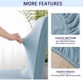 thumbnail image 4 of Dining Chair Covers, Velvet Chair Slipcover Stretch Chair Protector Chair Covers for Dining Room Chair Seat Covers Machine Washable for Living Room Bedroom-Light Blue-Set of 4, 4 of 8